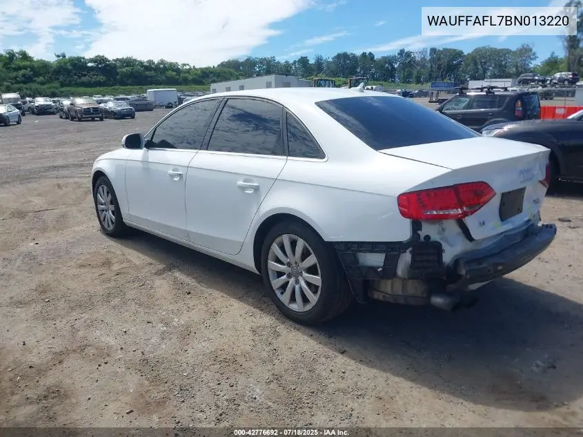 2011 Audi A4 2.0T Premium VIN: WAUFFAFL7BN013220 Lot: 42776692