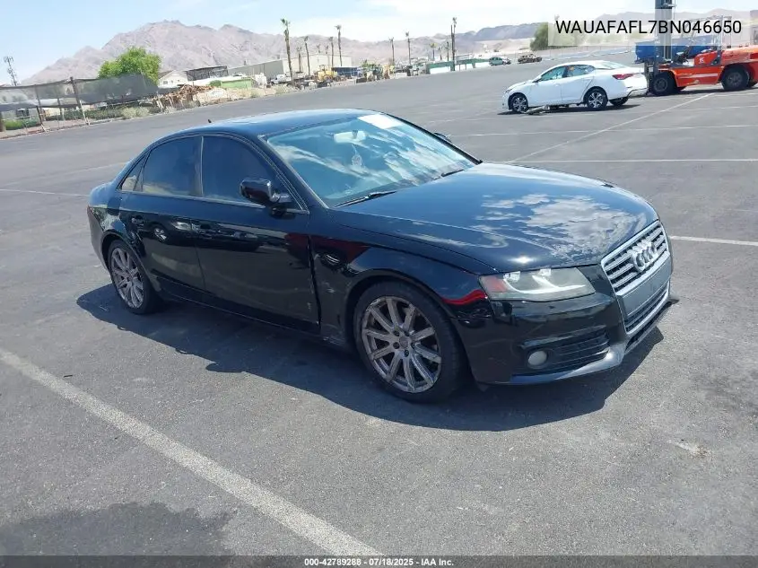 2011 Audi A4 2.0T Premium VIN: WAUAFAFL7BN046650 Lot: 42789288