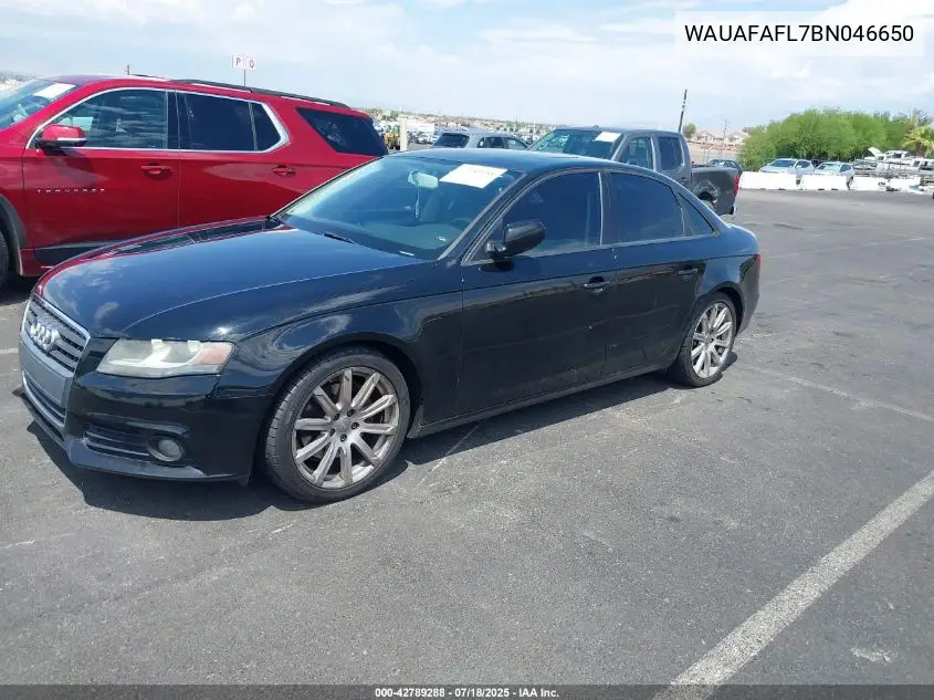 2011 Audi A4 2.0T Premium VIN: WAUAFAFL7BN046650 Lot: 42789288