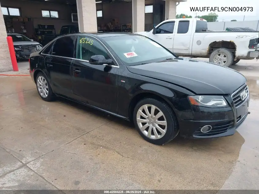 2012 Audi A4 2.0T Premium VIN: WAUFFAFL9CN004973 Lot: 42585225