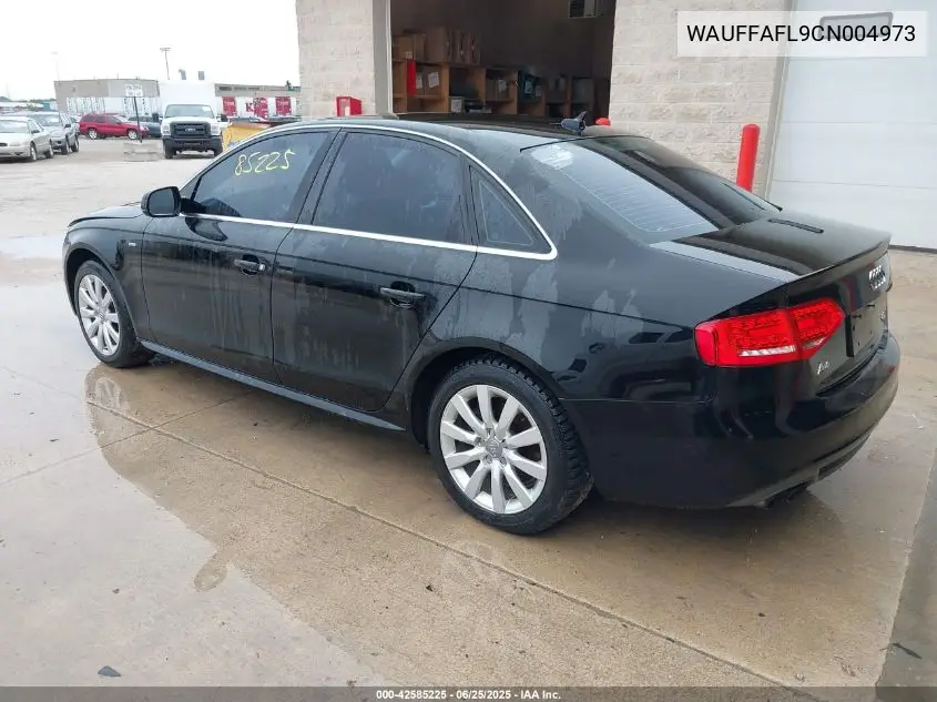 2012 Audi A4 2.0T Premium VIN: WAUFFAFL9CN004973 Lot: 42585225
