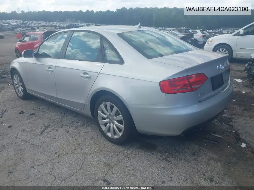 2012 Audi A4 2.0T Premium VIN: WAUBFAFL4CA023100 Lot: 42658221