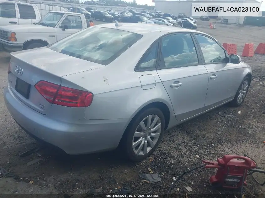2012 Audi A4 2.0T Premium VIN: WAUBFAFL4CA023100 Lot: 42658221