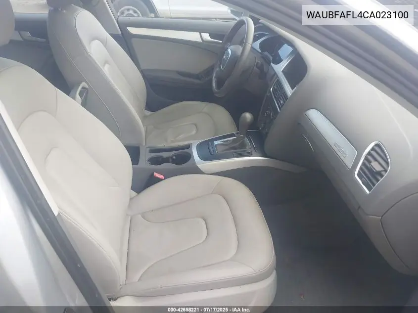 2012 Audi A4 2.0T Premium VIN: WAUBFAFL4CA023100 Lot: 42658221