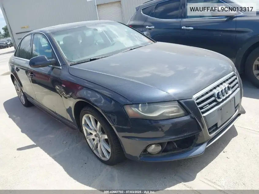 2012 Audi A4 2.0T Premium VIN: WAUFFAFL9CN013317 Lot: 42667703