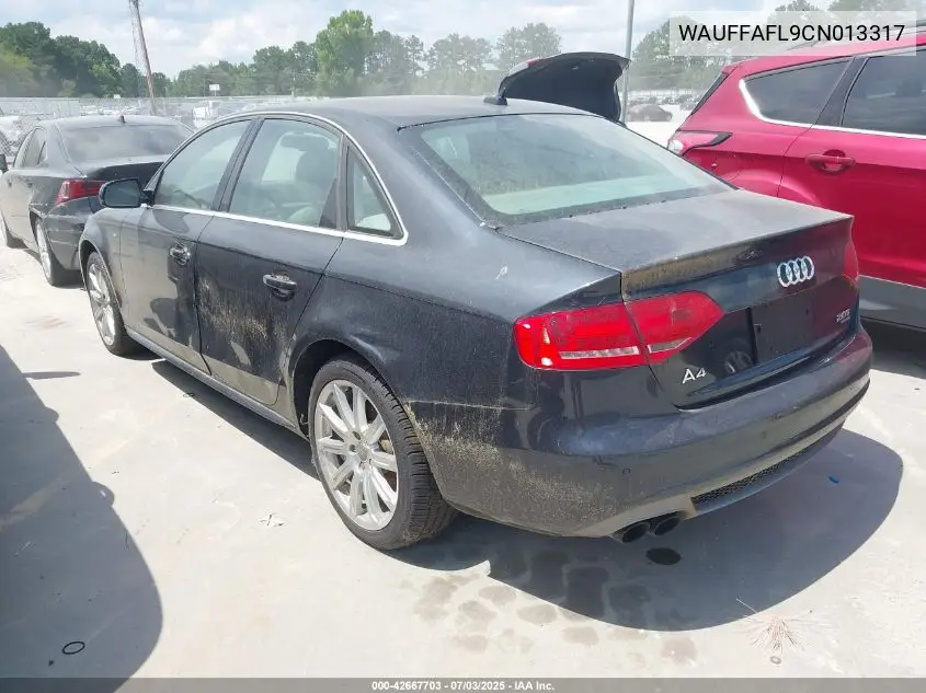 2012 Audi A4 2.0T Premium VIN: WAUFFAFL9CN013317 Lot: 42667703
