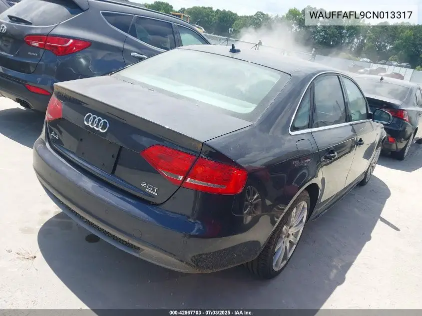 2012 Audi A4 2.0T Premium VIN: WAUFFAFL9CN013317 Lot: 42667703