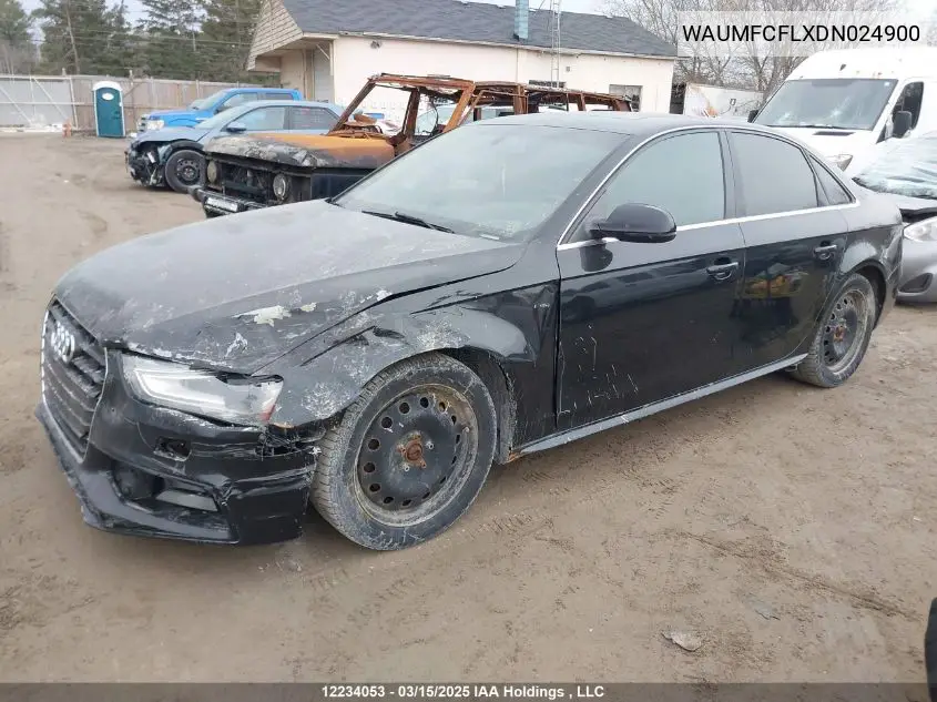 2013 Audi A4 VIN: WAUMFCFLXDN024900 Lot: 12234053