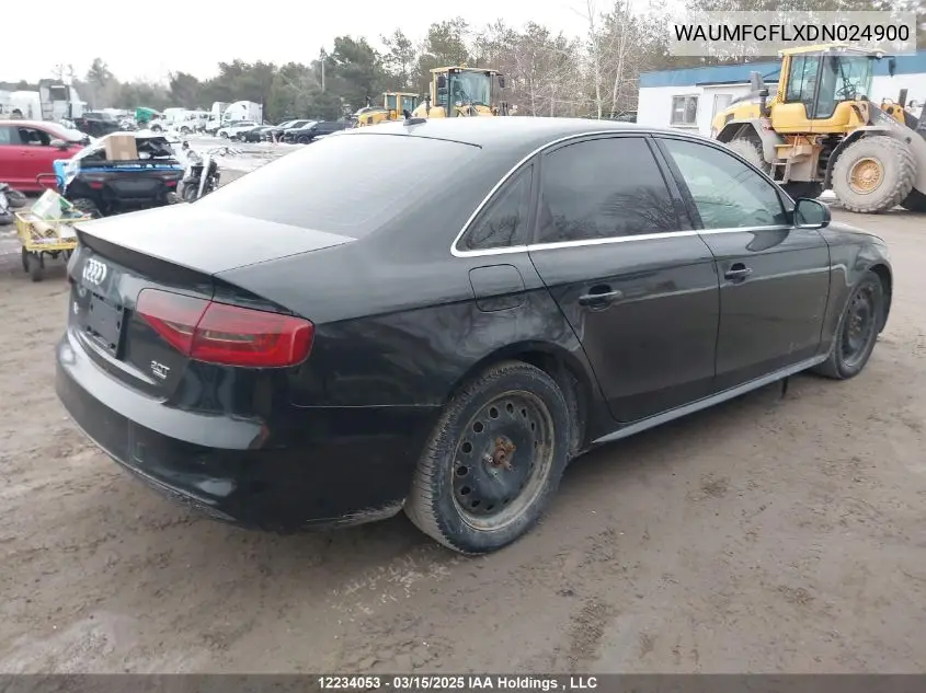 2013 Audi A4 VIN: WAUMFCFLXDN024900 Lot: 12234053