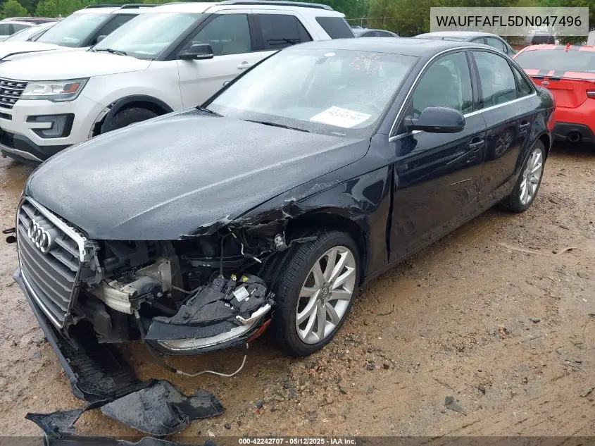 2013 Audi A4 2.0T Premium VIN: WAUFFAFL5DN047496 Lot: 42242707