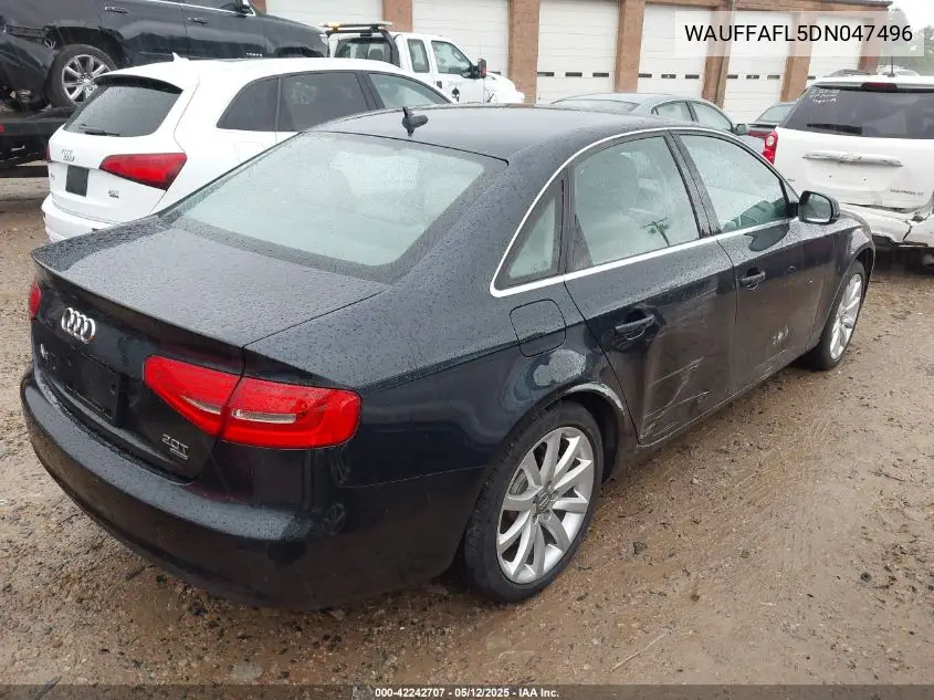 2013 Audi A4 2.0T Premium VIN: WAUFFAFL5DN047496 Lot: 42242707