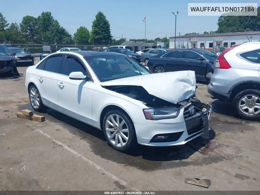 2013 Audi A4 2.0T Premium VIN: WAUFFAFL1DN017184 Lot: 42607937