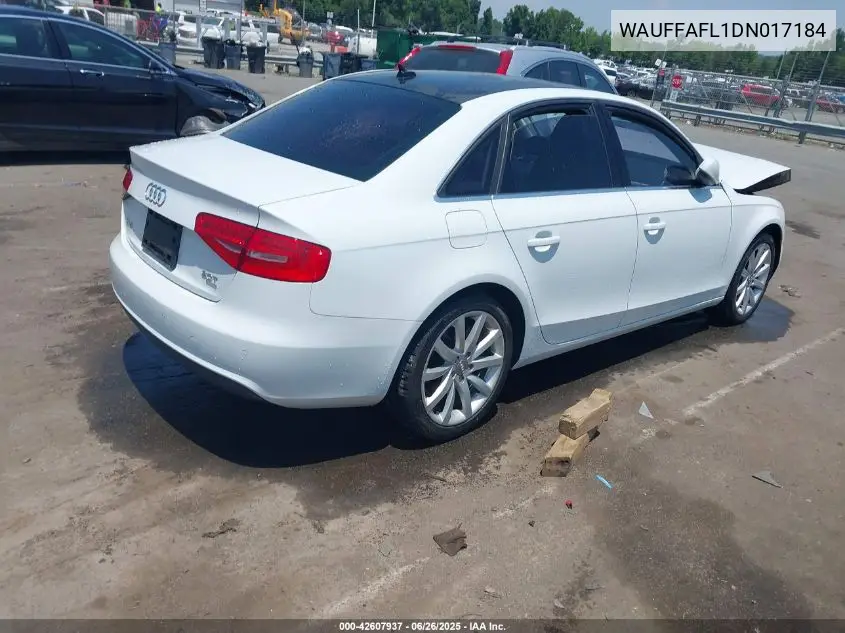 2013 Audi A4 2.0T Premium VIN: WAUFFAFL1DN017184 Lot: 42607937