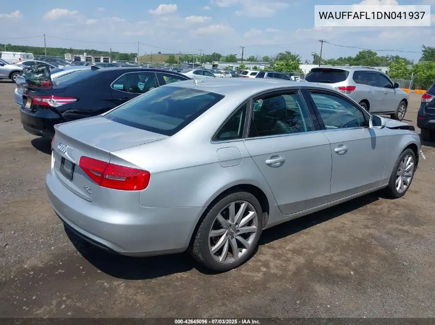 2013 Audi A4 2.0T Premium VIN: WAUFFAFL1DN041937 Lot: 42645096