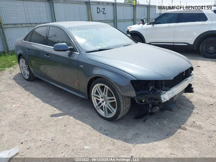 2014 Audi A4 Prestige VIN: WAUMFCFL8EN004159 Lot: 12333822