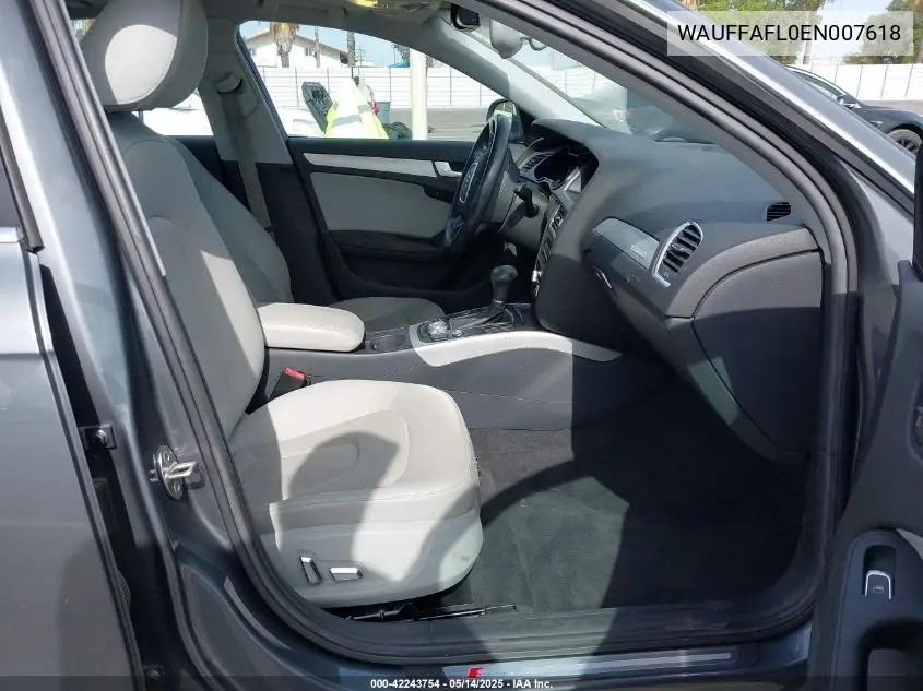 2014 Audi A4 2.0T Premium VIN: WAUFFAFL0EN007618 Lot: 42243754