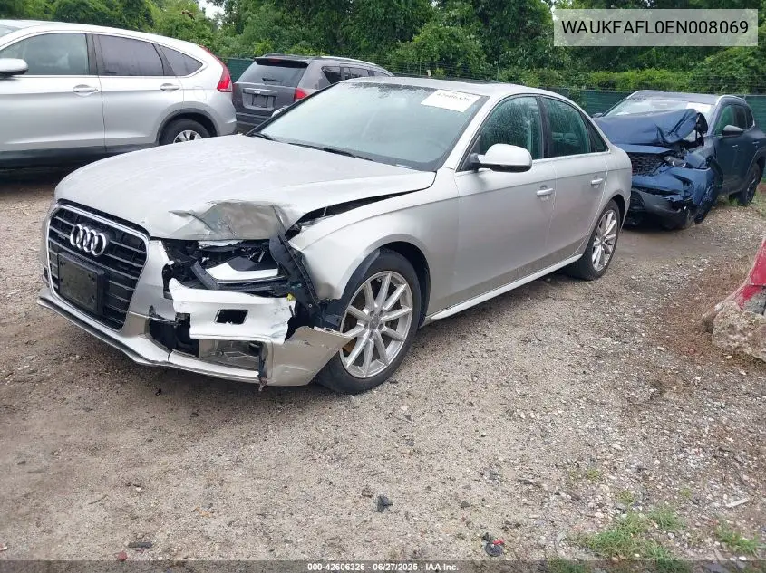 2014 Audi A4 Prestige VIN: WAUKFAFL0EN008069 Lot: 42606326