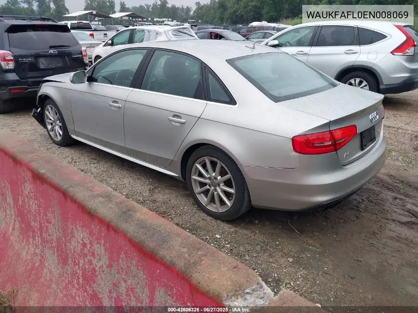 2014 Audi A4 Prestige VIN: WAUKFAFL0EN008069 Lot: 42606326