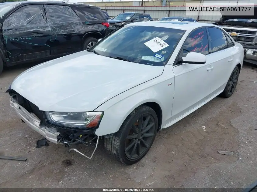 2014 Audi A4 2.0T Premium VIN: WAUFFAFL5EA061777 Lot: 42608070