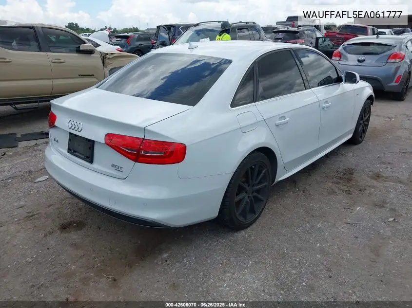 2014 Audi A4 2.0T Premium VIN: WAUFFAFL5EA061777 Lot: 42608070