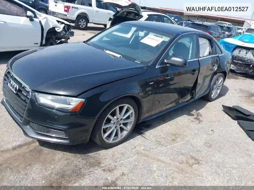 2014 Audi A4 2.0T Premium VIN: WAUHFAFL0EA012527 Lot: 42608263