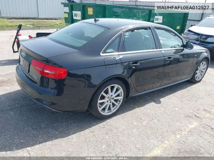 2014 Audi A4 2.0T Premium VIN: WAUHFAFL0EA012527 Lot: 42608263
