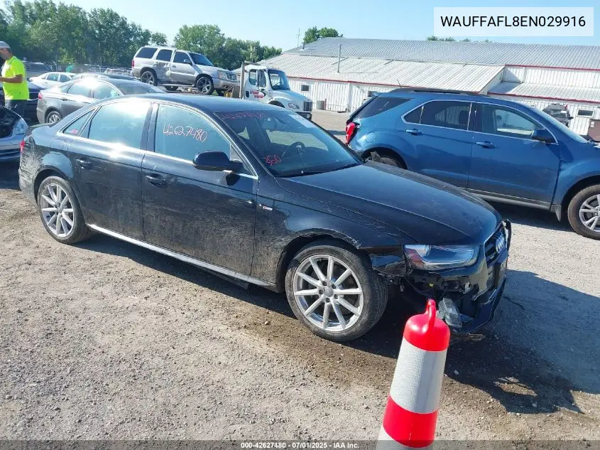2014 Audi A4 2.0T Premium VIN: WAUFFAFL8EN029916 Lot: 42627480