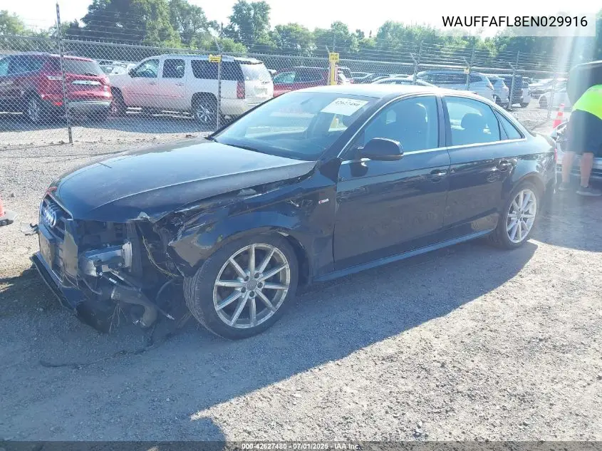 2014 Audi A4 2.0T Premium VIN: WAUFFAFL8EN029916 Lot: 42627480