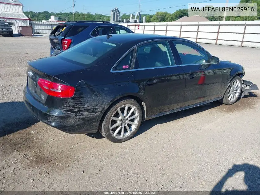 2014 Audi A4 2.0T Premium VIN: WAUFFAFL8EN029916 Lot: 42627480