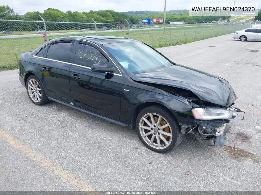 2014 Audi A4 2.0T Premium VIN: WAUFFAFL9EN024370 Lot: 42753742