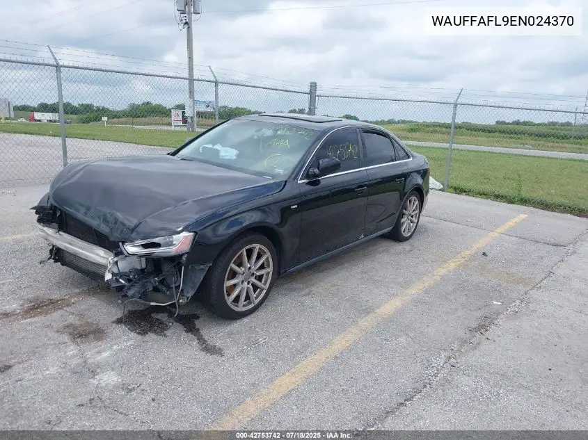 2014 Audi A4 2.0T Premium VIN: WAUFFAFL9EN024370 Lot: 42753742