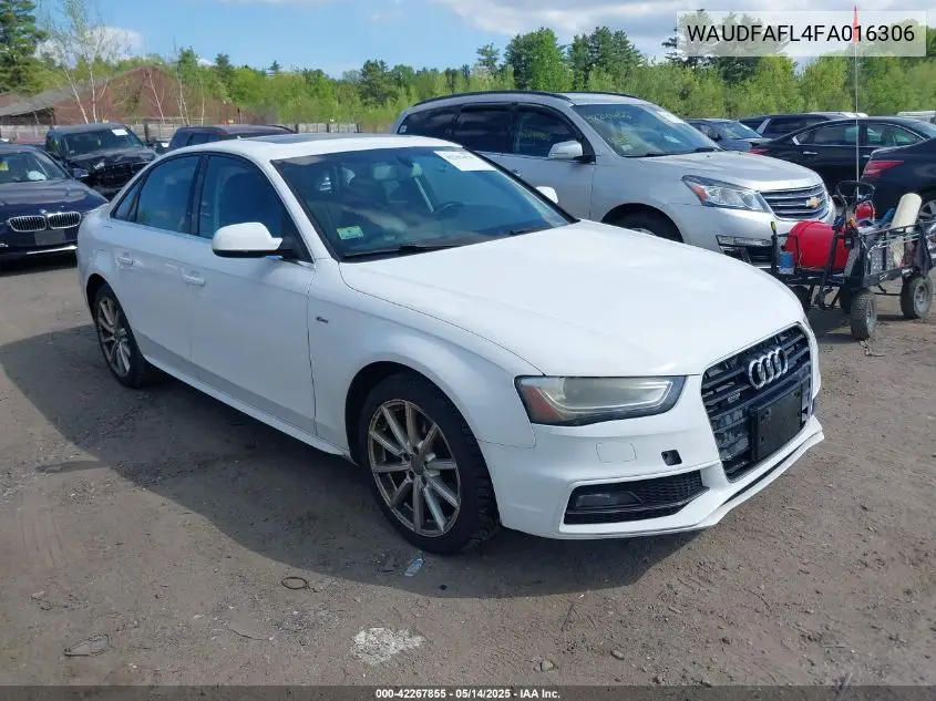 2015 Audi A4 2.0T Premium VIN: WAUDFAFL4FA016306 Lot: 42267855