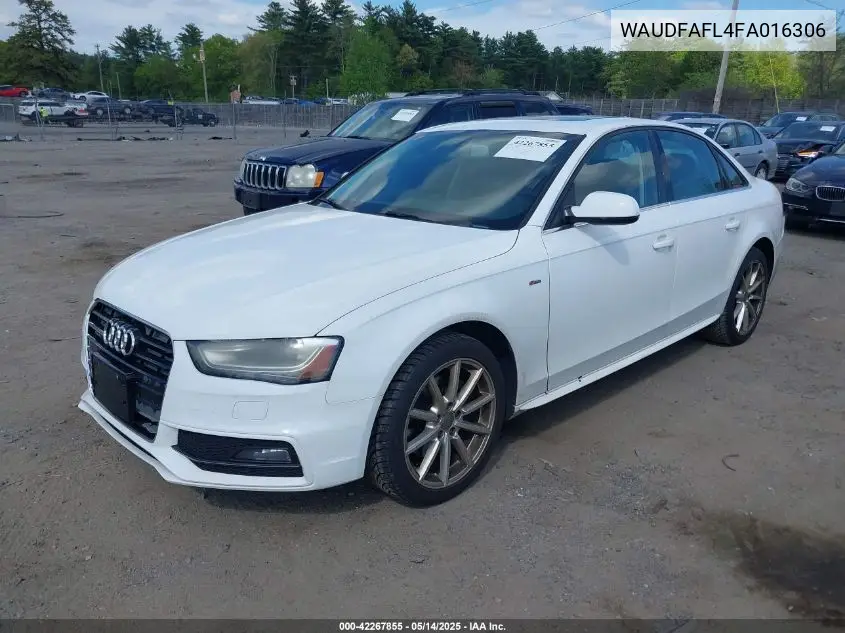 2015 Audi A4 2.0T Premium VIN: WAUDFAFL4FA016306 Lot: 42267855