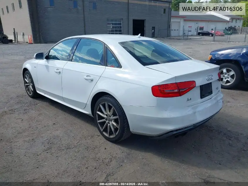 2015 Audi A4 2.0T Premium VIN: WAUDFAFL4FA016306 Lot: 42267855