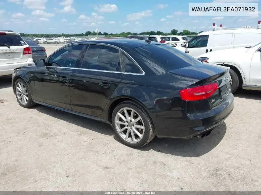2015 Audi A4 2.0T Premium VIN: WAUAFAFL3FA071932 Lot: 42593545