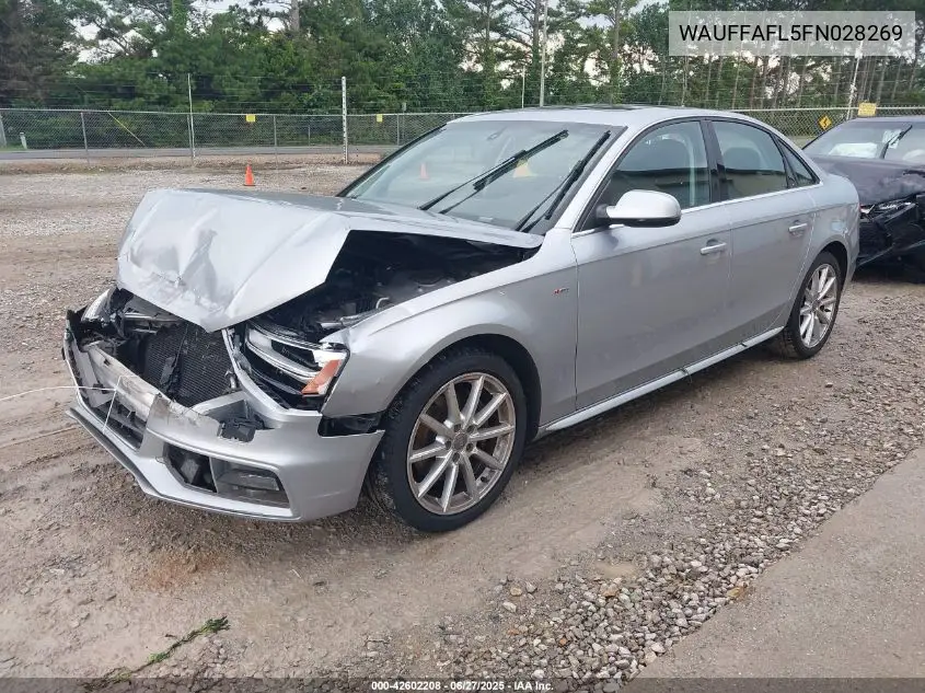 2015 Audi A4 2.0T Premium VIN: WAUFFAFL5FN028269 Lot: 42602208