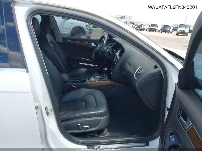 2015 Audi A4 2.0T Premium VIN: WAUAFAFL6FN040201 Lot: 42637675