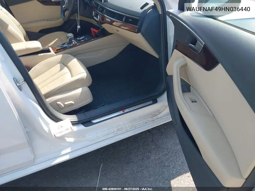 2017 Audi A4 Prestige VIN: WAUFNAF49HN036440 Lot: 42605101
