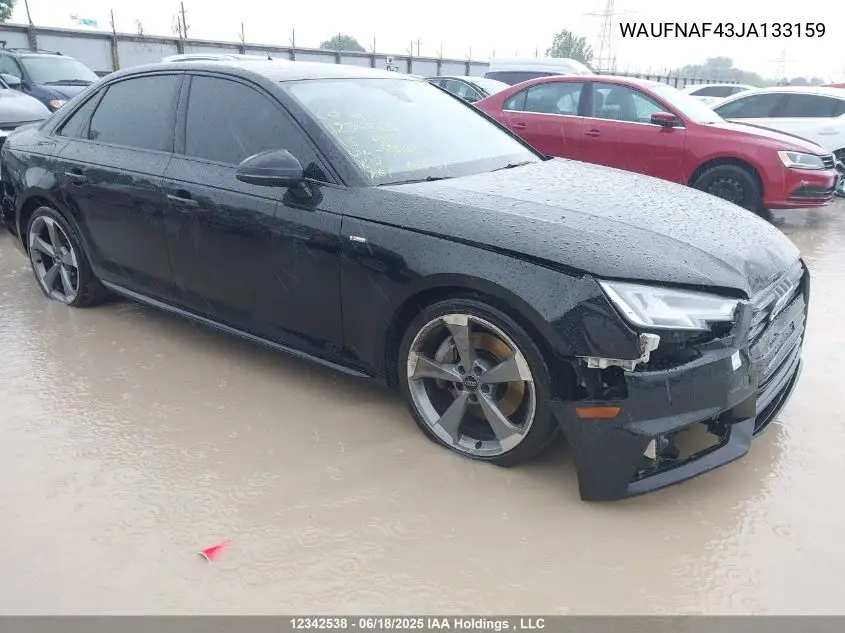2018 Audi A4 2.0T Technik VIN: WAUFNAF43JA133159 Lot: 12342538
