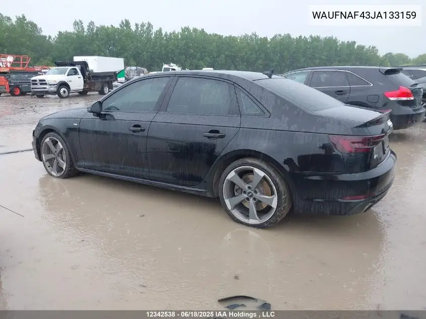 2018 Audi A4 2.0T Technik VIN: WAUFNAF43JA133159 Lot: 12342538