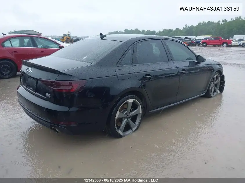 2018 Audi A4 2.0T Technik VIN: WAUFNAF43JA133159 Lot: 12342538