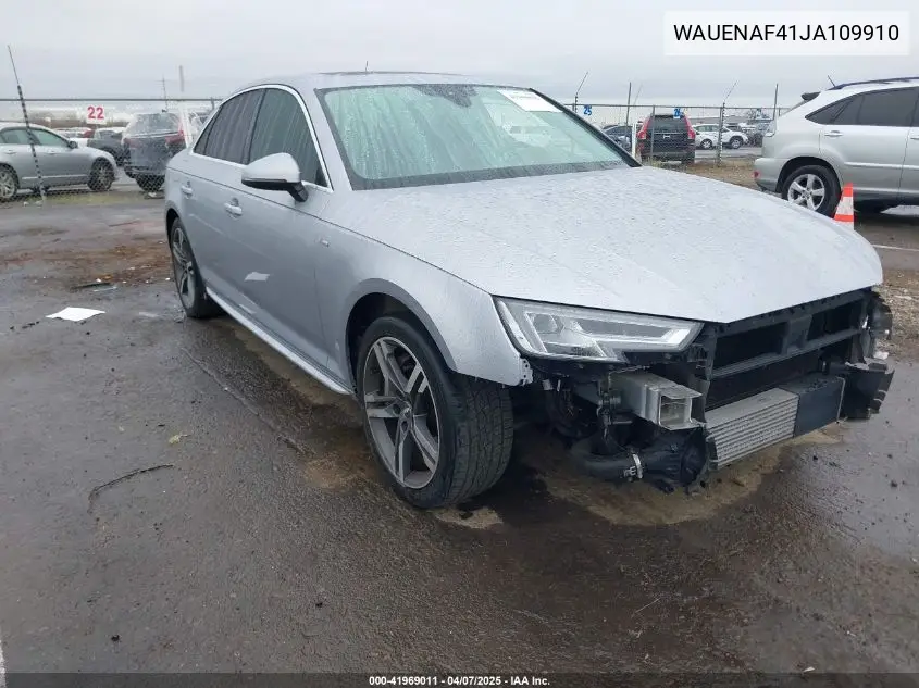 2018 Audi A4 2.0T Premium/2.0T Tech Premium VIN: WAUENAF41JA109910 Lot: 41969011
