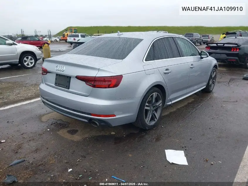 2018 Audi A4 2.0T Premium/2.0T Tech Premium VIN: WAUENAF41JA109910 Lot: 41969011