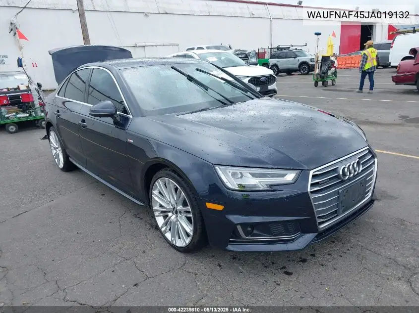 2018 Audi A4 2.0T Premium VIN: WAUFNAF45JA019132 Lot: 42239810