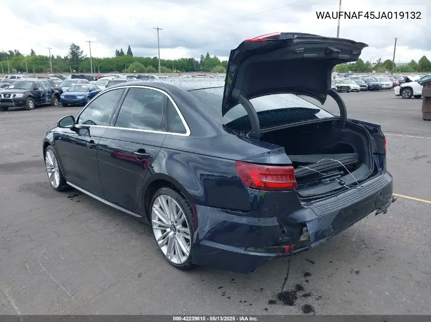 2018 Audi A4 2.0T Premium VIN: WAUFNAF45JA019132 Lot: 42239810