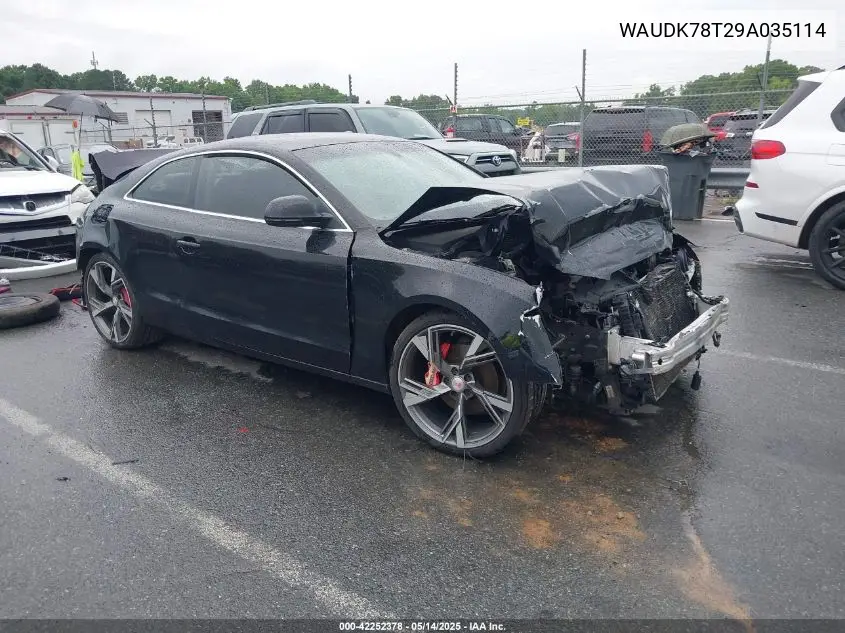 2009 Audi A5 3.2L VIN: WAUDK78T29A035114 Lot: 42252378