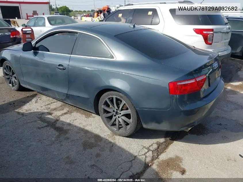 2009 Audi A5 3.2L VIN: WAUDK78T29A032682 Lot: 42265354