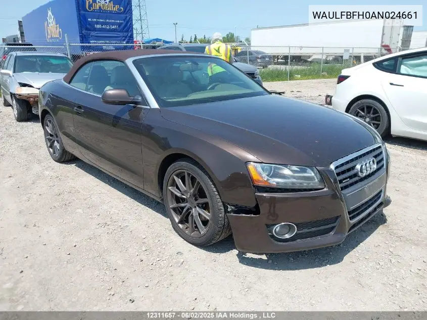 2010 Audi A5 Premium Plus VIN: WAULFBFH0AN024661 Lot: 12311657