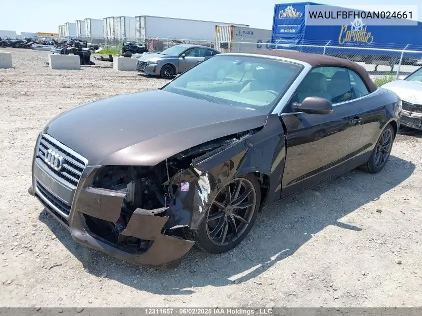 2010 Audi A5 Premium Plus VIN: WAULFBFH0AN024661 Lot: 12311657