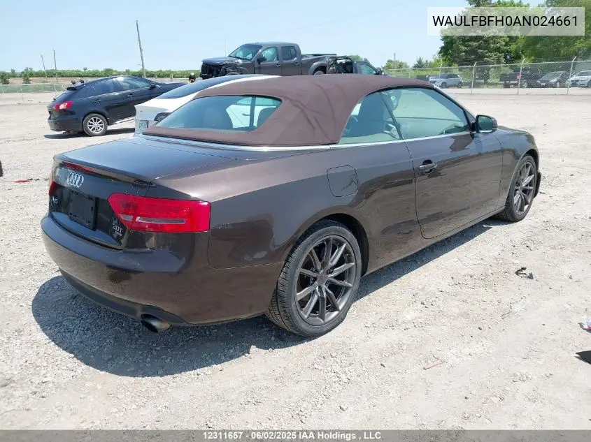 2010 Audi A5 Premium Plus VIN: WAULFBFH0AN024661 Lot: 12311657